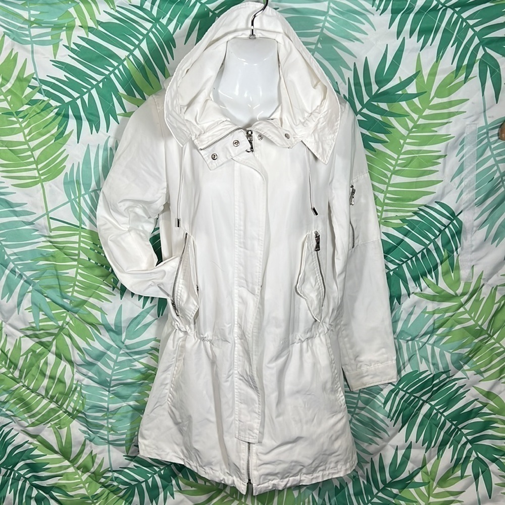 Vince Camuto long white hoodie jacket size XS - Picture 8 of 10